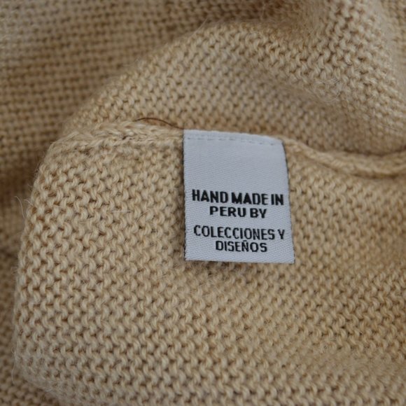 The Alpaca Connection Womens S Full Zip Sweater Nordic Print Blue Peru - Picture 10 of 16